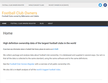 Tablet Screenshot of footballclubowners.com